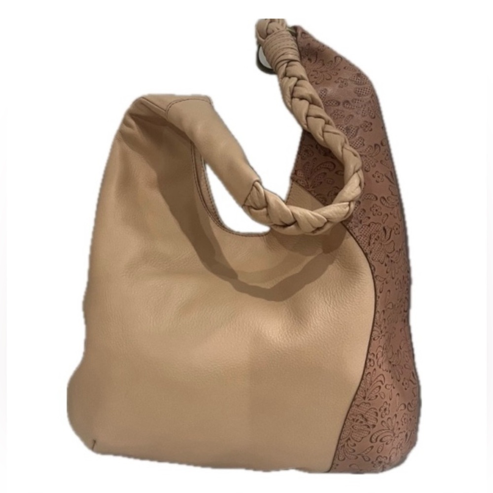 Sundance Tan and Brown Hobo Bag
